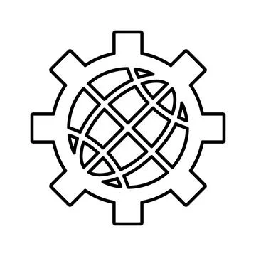 Global, internet, settings line icon. Stock Illustration