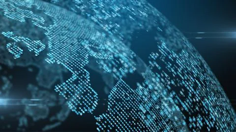 Global Internet of things IOT mobile data network connectivity information  Illustrazione stock