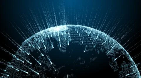 Global Internet of things IOT using cloud computing big data network  Stock Illustration