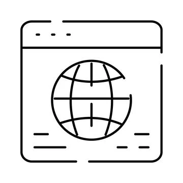 Global internet web browser connectivity icon concept Stock Illustration
