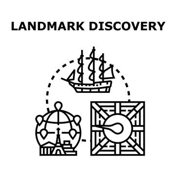 Global journey exploring discovery and historical travel Stock Illustration