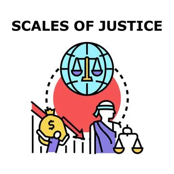 Global justice concept with decreasing wealth and economic issues Stock Illustration