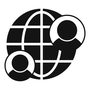 Global know client icon simple vector. Risk bank market Illustration