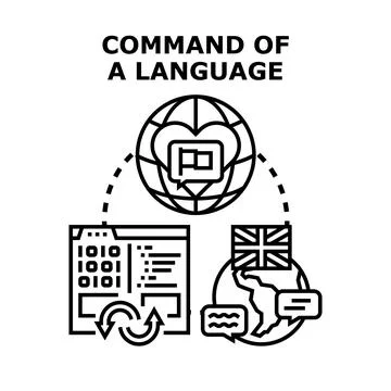 Global language learning and communication through technology Stock Illustration
