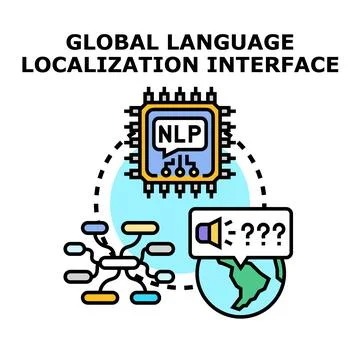 Global language localization interface concept illustration イラスト素材