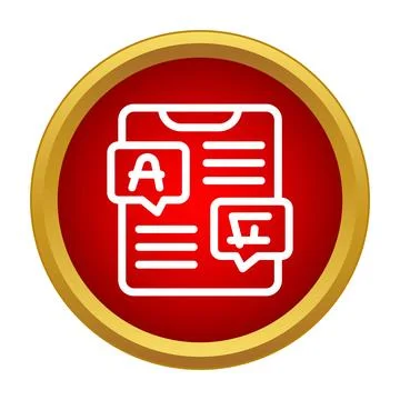 Global language translation app icon on screen イラスト素材