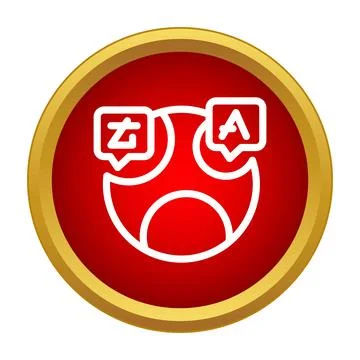 Global language translation icon connecting different cultures Stock Illustration