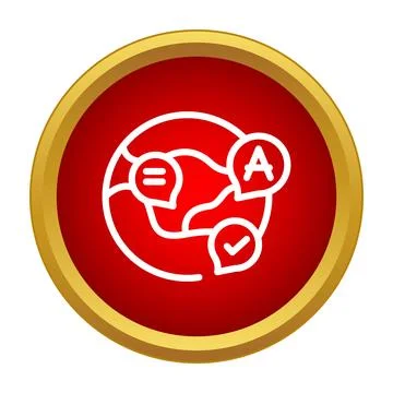 Global language translation icon representing international communication Stock Illustration