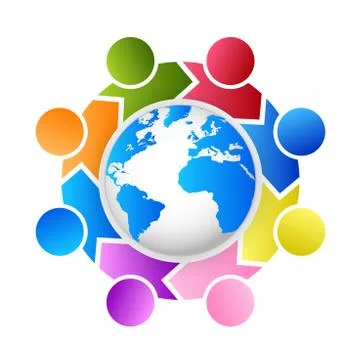 Global Leadership Teamwork Solutions Vector Stock Illustration