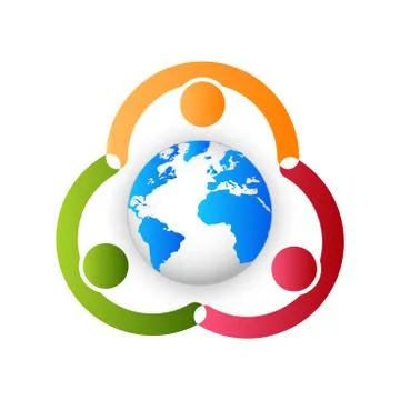 Global Leadership Teamwork Solutions Vector Stock Illustration