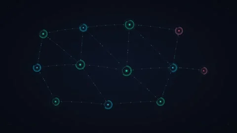 Global Liquidity Network Node Capital Flow 4K Loop Stock Footage 345040118