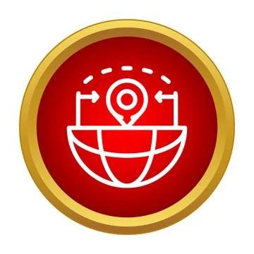 Global location finding and navigation pin concept Stock Illustration