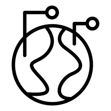 Global location icon outline vector. Trust vision Stock Illustration