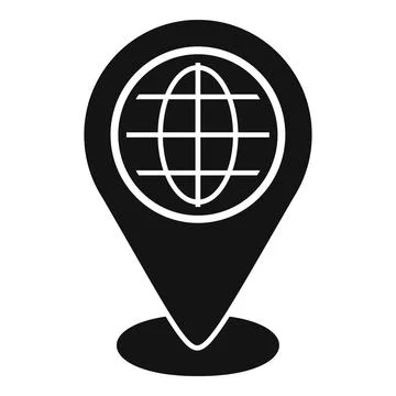 Global location seo icon simple vector. Rank market Stock Illustration