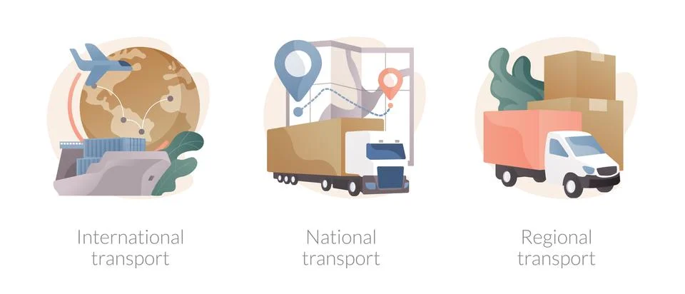 Global logistics abstract concept vector illustrations. Illustrazione stock