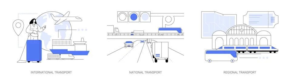 Global logistics abstract concept vector illustrations. Stock Illustration