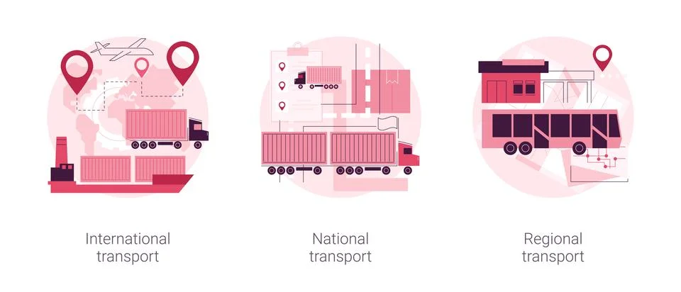 Global logistics abstract concept vector illustrations. Illustrazione stock