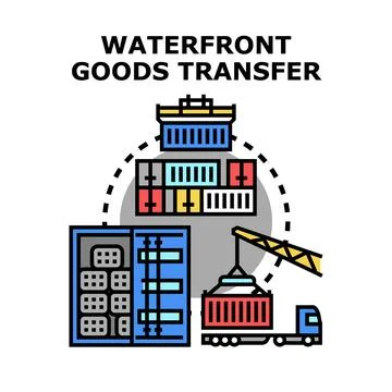 Global logistics and cargo delivery transferring goods Stock Illustration