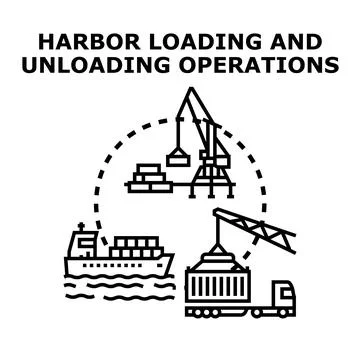 Global logistics and supply chain transportation operations Stock Illustration