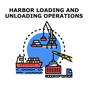 Global logistics and supply chain transportation operations Stock Illustration