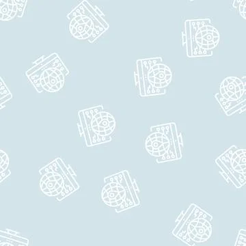 Global logistics line seamless pattern flat Stock Illustration