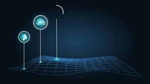 Global Logistics Network Connection concept with Big data visualization. Stock Footage 272187259