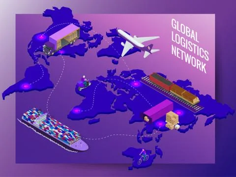 Global logistics network Stock Illustration