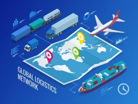 Global logistics network Stock Illustration
