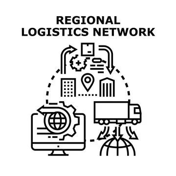 Global logistics network planning and supply chain management Stock Illustration