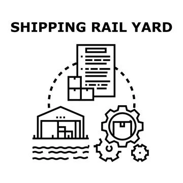 Global logistics shipping process and delivery concept 库存插图