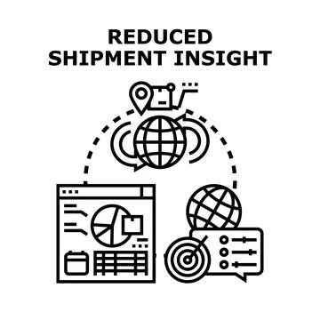 Global logistics supply chain data analysis concept Stock Illustration