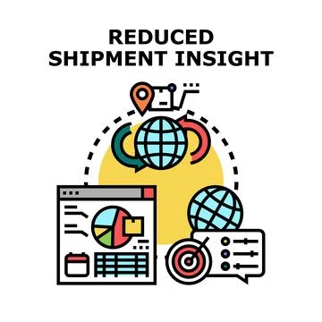 Global logistics supply chain data analysis concept Stock Illustration