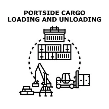 Global logistics supply chain operations vector concept Stock Illustration