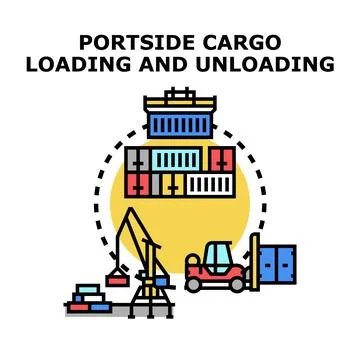 Global logistics supply chain operations vector concept Stock Illustration