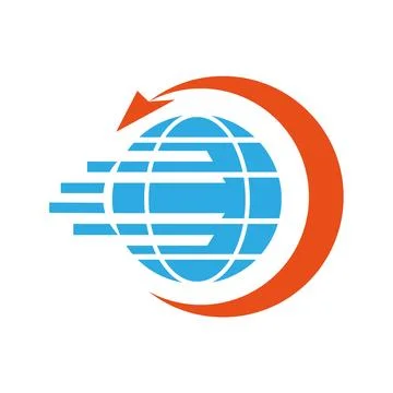 Global logo icon vector logo design template Illustrazione stock