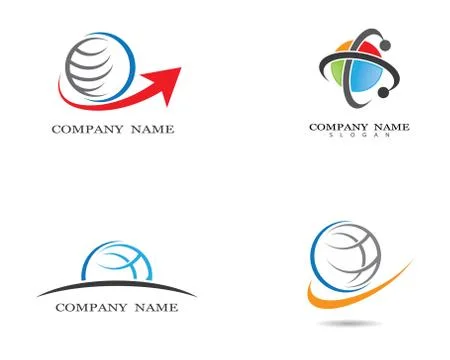 Global logo template vector icon Stockillustratie