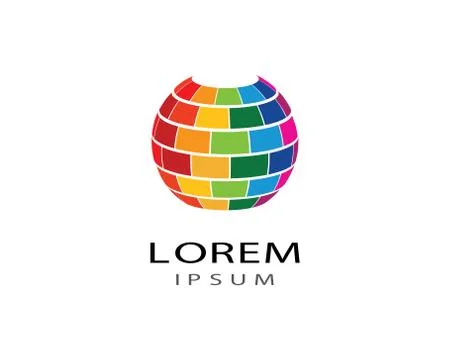 Global logo vector icon Stock Illustration