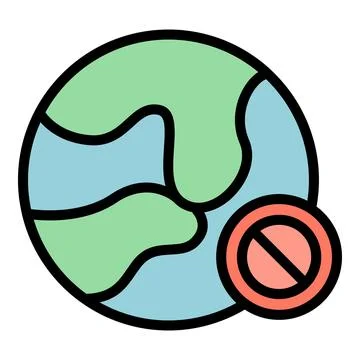 Global lost connection icon vector flat イラスト素材