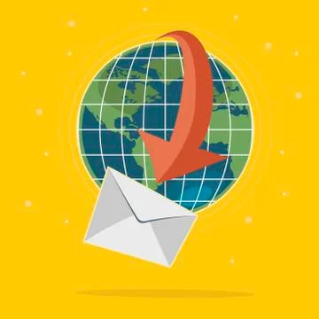 Global mail concept Stock Illustration