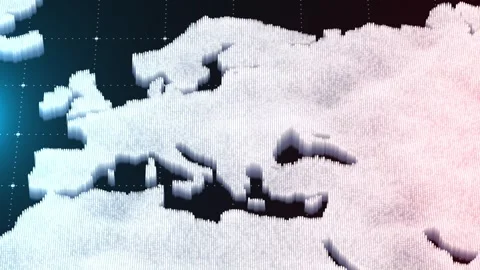 Global Map Big Data Analytics Technology Network Visualization Stock Footage 311366009