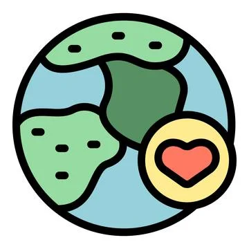 Global map icon vector flat Stock Illustration