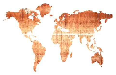 Global map isolated on white background Stock Photos