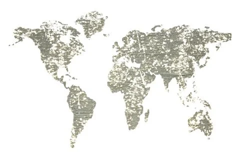 Global map isolated on white background Stock Photos