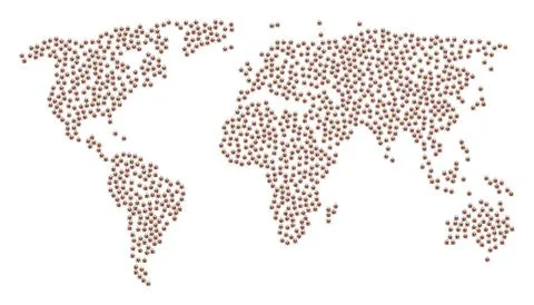 Global Map Pattern of Bug Icons イラスト素材