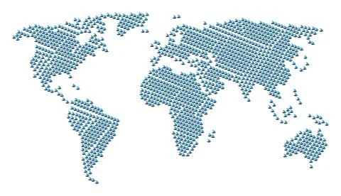 Global Map Pattern of Yacht Items Stock Illustration