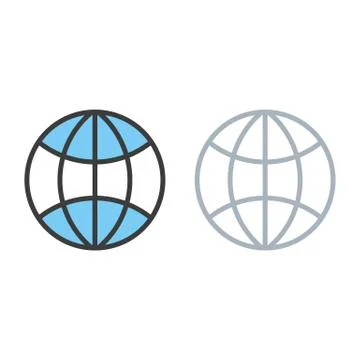 Global map. Travel vector icon Stock Illustration