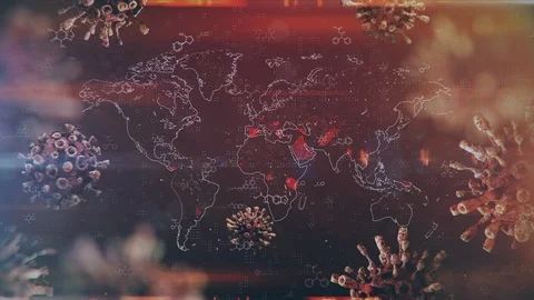 Global Mapping Coronavirus Pandemic Video stock 127428664
