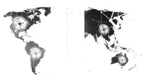 Global maps and digital planet background 31 Video stock 45747242