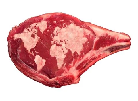 Global meat industry Stockillustratie