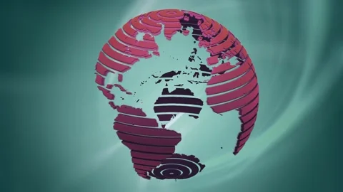 Global Media Broadcasting 4K UHD Globe Background for News and Information .. Stock Footage 344397108